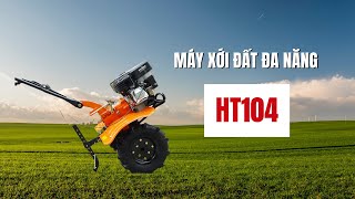 Khách test Máy xới đất đa năng HT104 trực tiếp tại ruộng
