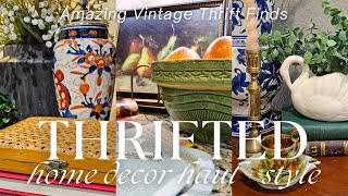 THRIFT HAUL & STYLE VINTAGE + ANTIQUE HOME DÉCOR | Thrift Haul + Decorating on a Budget 2024