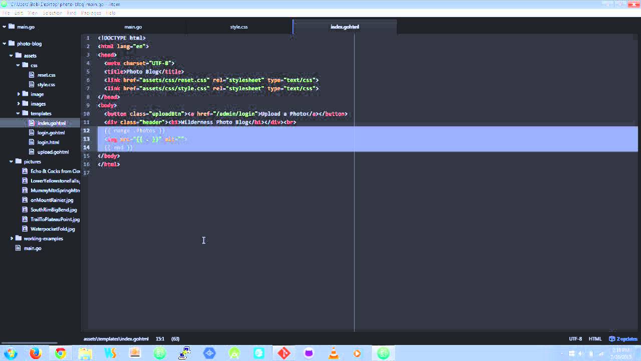 Golang Photo Blog programming logic and design pdf