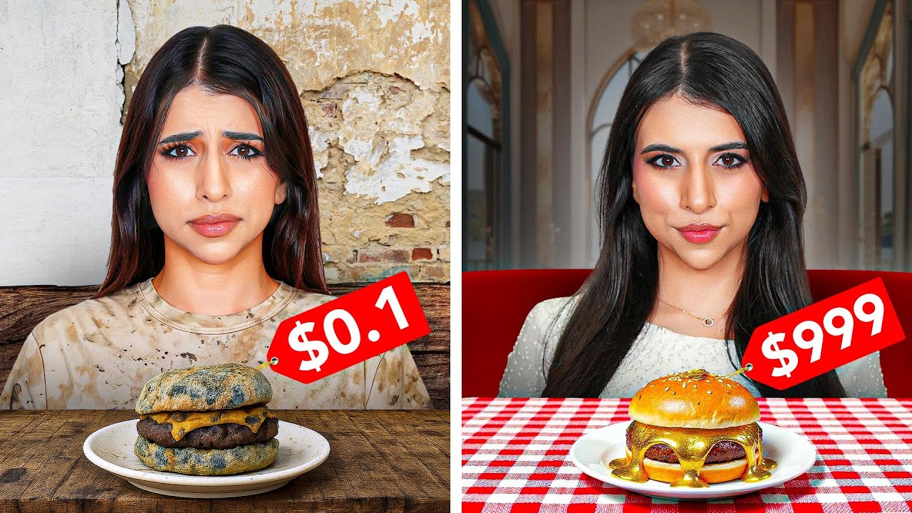 تحدي الأكلات الغالية ضد الرخيصة 🍔🍕 | النتيجة صدمة ! 😱