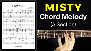 Miniatura de vídeo de "Misty Chord Melody - BEAUTIFUL jazz ballad arrangement for solo guitar (with sheet music)"