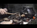 Bushcraft - carve & cook - Amazing osso buco in the forest in less than an hour. The Afghan Cooker.