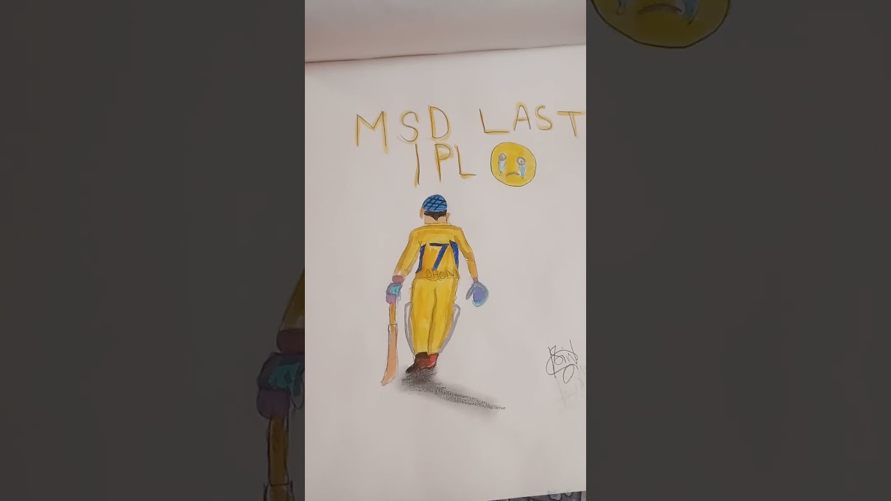 We miss you Captain cool # Drawing # shorts # MSD # Draw with Vinayak.🙏🙏❤️