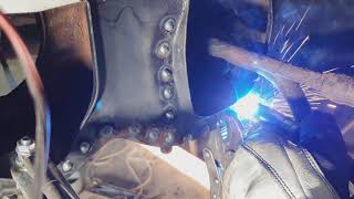 Saab 900 welding side panel for control arm, left side