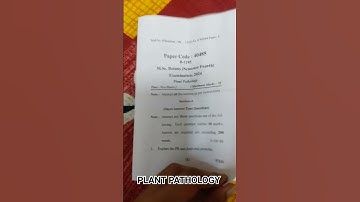 ||PAPER 4th M.Sc. 4th SEM PLANT PATHOLOGY|| MJPRU     #ytshort #viral #shorts #science #shotsvideo