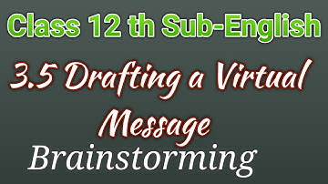 3.5 Drafting a Virtual Message Brainstorming