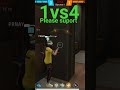 cs,rank me 1vs4 #freefire short video