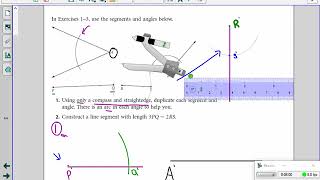copying segments and Angles with a compass