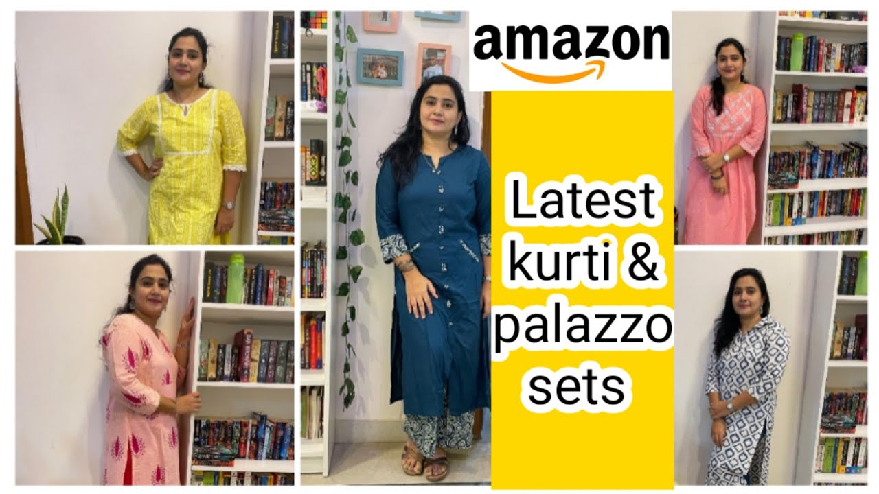 Indian Kurti for Womens With Palazzo | Rayon Kurta Partywear Kurtis Dress  For Women Tops Tunic at Amazon Women's Clothing store