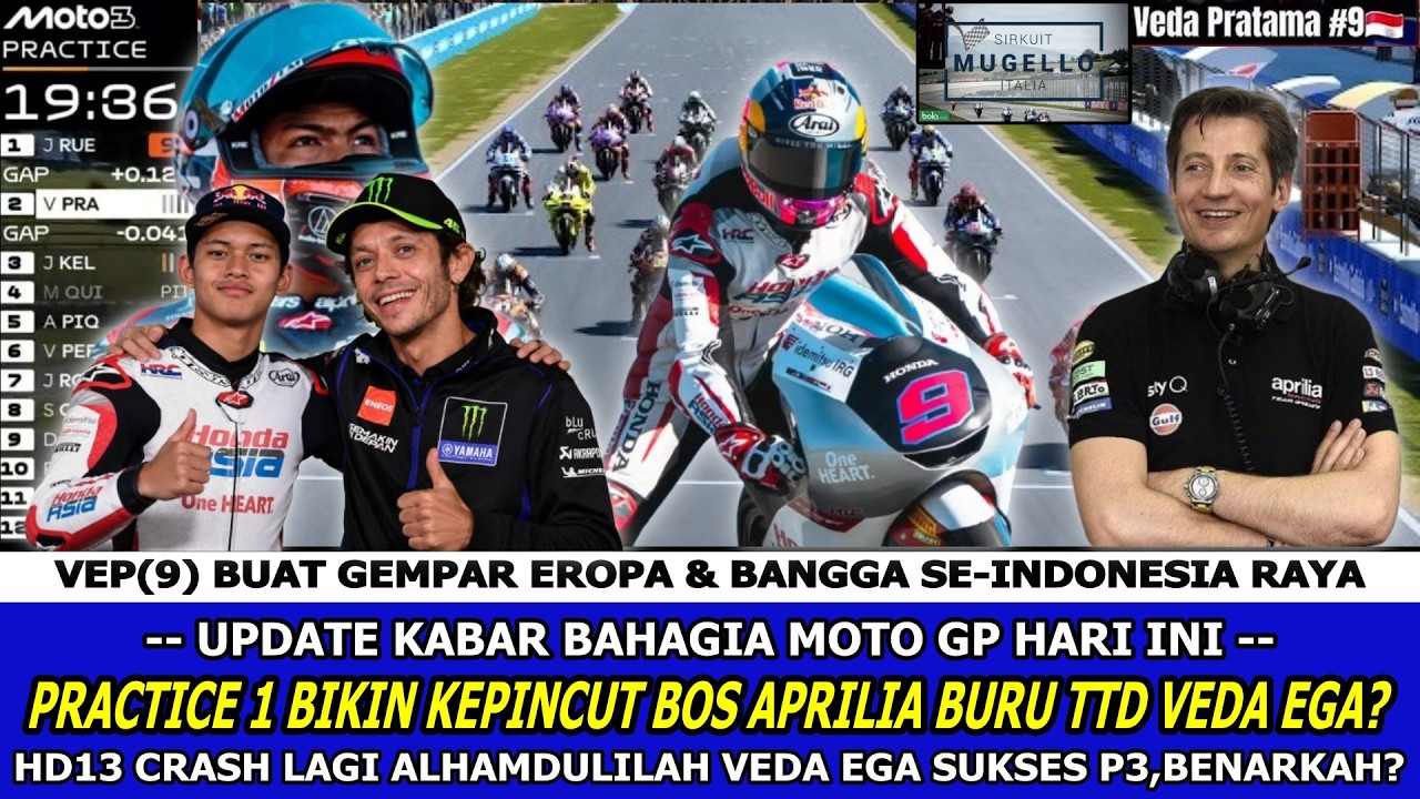 🔥VEDA LIBAZZ MUGELLO🔴 REAKSI JUJUR BOS APRILIA & ROSSI USAI VEDA SUKSES FP1 MUGELLO | Really❓