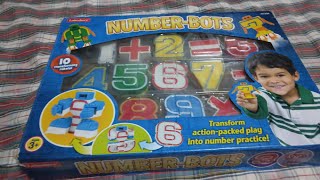 unboxing Transformers number bots (math toys)