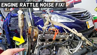 HYUNDAI SONATA ENGINE NOISE RATTLE WHEN FIRST START, RATTLE NOISE ON COLD START
