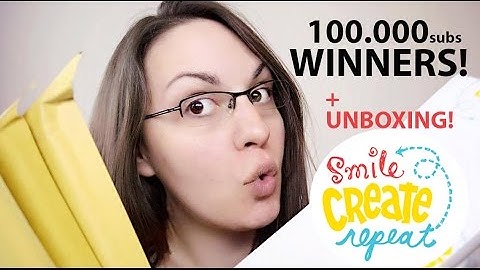 Art Supplies UNBOXING | SMILE, CREATE, REPEAT | 100.000subs WINNERS ANNOUNCED