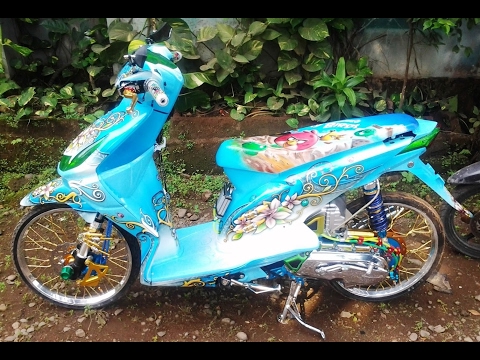 Cah Gagah Video Modifikasi Motor Honda Beat Airbrush Warna Biru