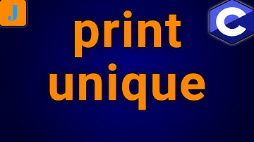 C Program To Print Unique Elements In Array