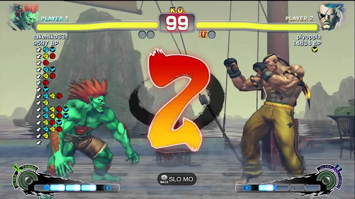 Akimo [Blanka] vs AFG [Sagat] SSF4 Japanese Online Ranked Matches - TRUE-HD