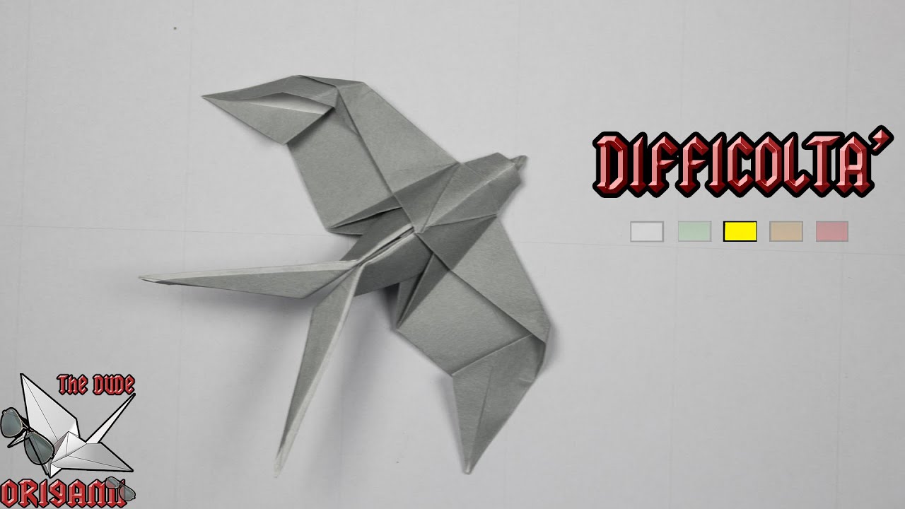 [ORIGAMI ITA] Rondine (Mindaugas Cesnavicius) || Animali - YouTube
