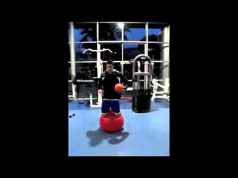gainage dos Equilibre feet ball avec MB