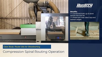 Compression spiral bit for BIESSE Rover S CNC router