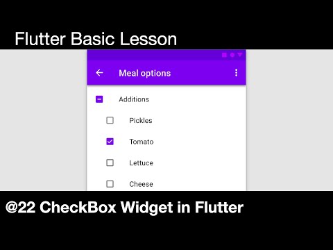 @22 Check Box Widget in Flutter - YouTube