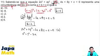 Prova Resolvida EsPCEx (2020 - 2021) - Geometria Analítica