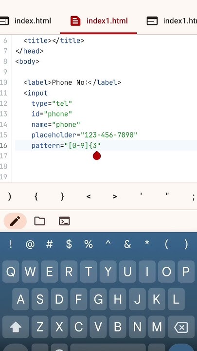 Html input type tel | How to use input type tel in Html #shorts - YouTube