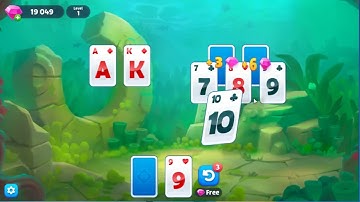 Fishdom Solitaire Level 1 - NO BOOSTERS GAMEPLAY 🐠🃏 | SKILLGAMING ✔️