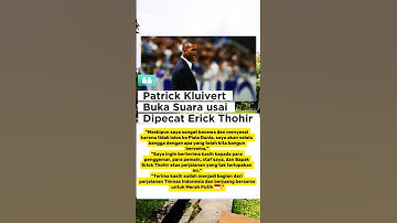 Patrick Kluivert Buka Suara usai Dipecat Erick Thohir #shorts #timnasindonesia #patrickkluivert