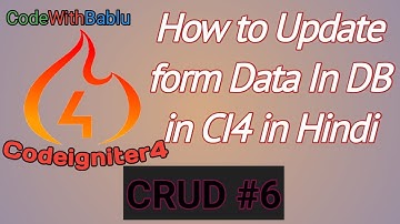 how to update form in Codeigniter4 in Hindi || form Update in CI4 || Codeigniter4 in Hindi || CRUD