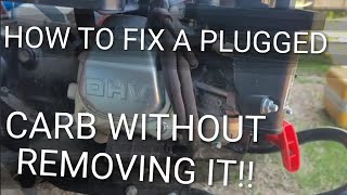 How to get a small engine to start after sitting too long, WITHOUT pulling the carb.