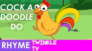 Cock a Doodle Doo Nursery Rhyme with Lyrics | Twinkle TV