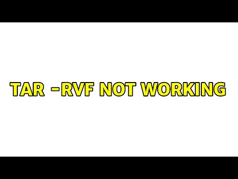 tar -rvf not working