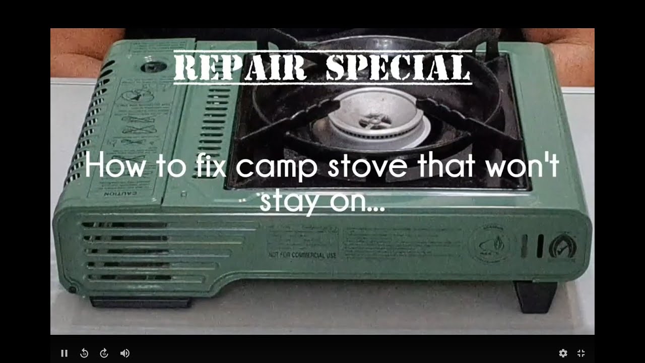 How to repair camp stove with faulty safety lever problem YouTube