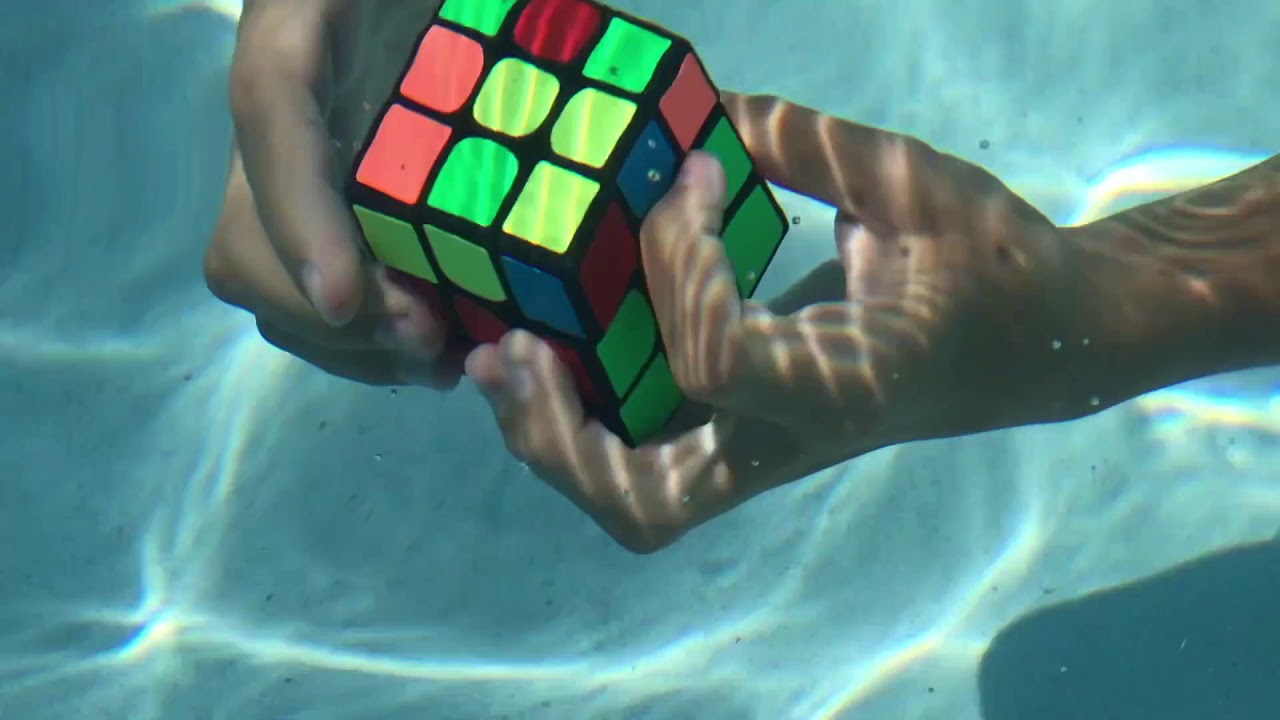 Rubik's Cube Solved Underwater in 30 Seconds!!! - YouTube