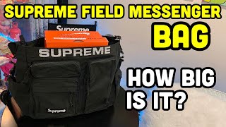 SUPREME FIELD MESSENGER BAG BLACK REVIEW + ON BODY LOOK - SS23 - The  perfect gym bag?