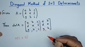 Determinant of a 3x3 Matrix - Diagonal Method