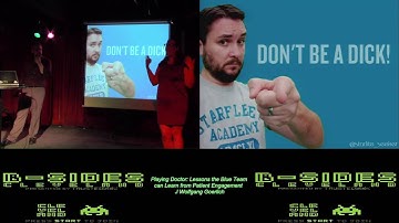 104 Playing Doctor Lessons the Blue Team can Learn from Patient Engagement J Wolfgang Goerlich