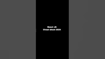 React JS Cheat Sheet #trending #coding #shortviral #shortsvideo #react #js#cheatsheet