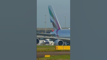 A380 pilots check flight control surfaces #aviation #planespotting