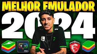 MELHOR EMULADOR 2024 PARA JOGAR FREE FIRE 🚀 BLUESTACKS E MSI