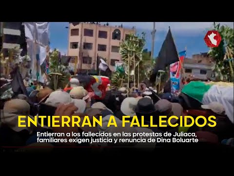 Entierran a fallecidos durante protestas en Puno, familiares exigen justicia