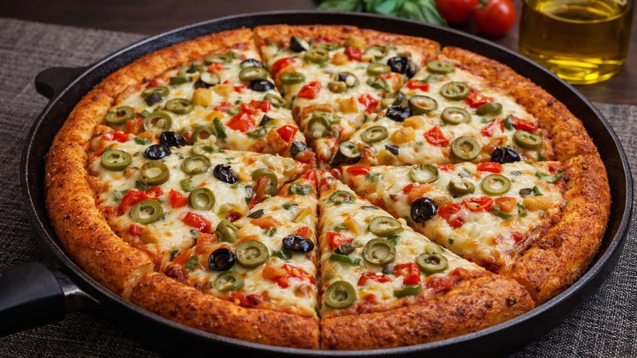 بيتزا الملعقة💥بدون دلك بدون فرن😲خوي عليها الماء غليان وشوفي النتيجة💯في خمس دقائق👌