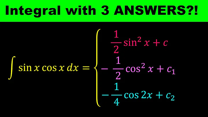 One Integral with 3 Different Answers?! - U-substitution Method