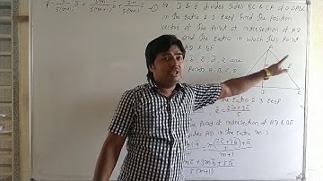 Vectors Lec17 : Exercise 5.2 : Examples 6, 10 : Section formula