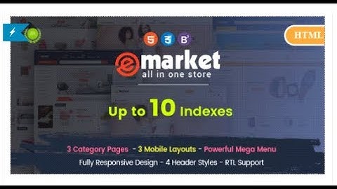 eMarket - Creative Responsive MultiPurpose HTML 5 Template  | Themeforest Templates