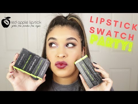 Red Apple Lipstick Swatches Part 2!! | ValZenDen