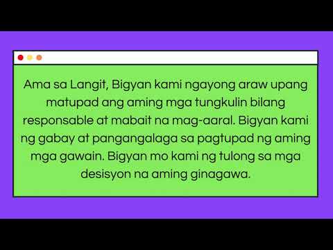 Prayer Before Class/Online Class (Tagalog Translation) - YouTube