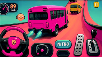 Crazy Bus Mega Ramp Impossible Racing Bus Stunts Impossible Tracks Android Gameplay video P-02