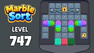 Marble Sort level 747 walkthrough solution 