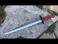 Bladesmithing - forging and engraving a broken back viking seax short sword